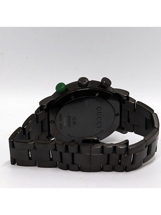 Gucci Quartz Black Dial Chronograph Sumoseco Watch Tam